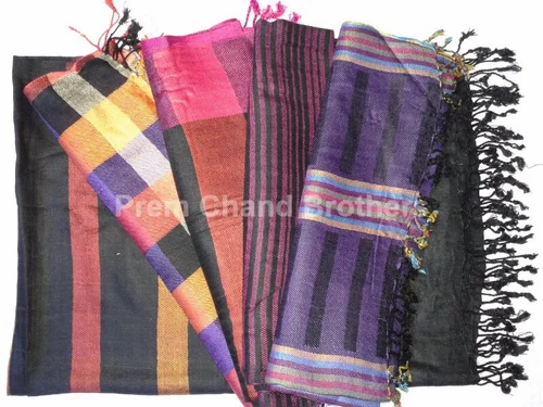 Rectangular Casual Wear Check Viscose Stoles