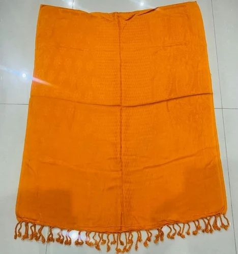Orange Jacquard 3D Stole