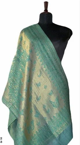 Fine Wool Zari Jacquard Stole