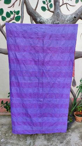 72cm Kantha Purple Silk Stole