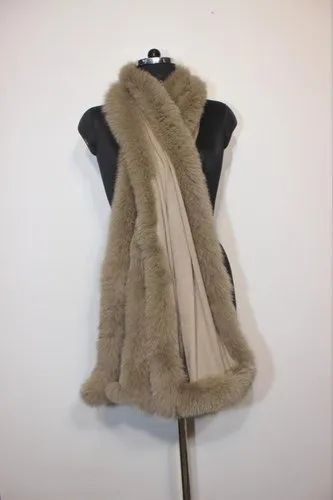 Brown Ladies Plain Fur Stole