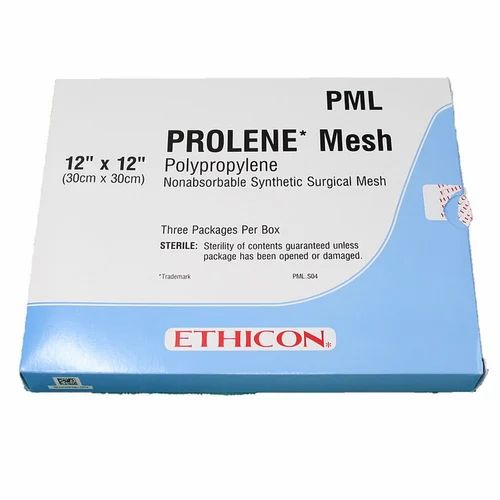 White Prolene Polypropylene Nonabsorbable Synthetic Surgical Mesh