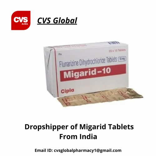 Migarid Tablet (Flunarizine Dihydrochloride Tablet), 10mg
