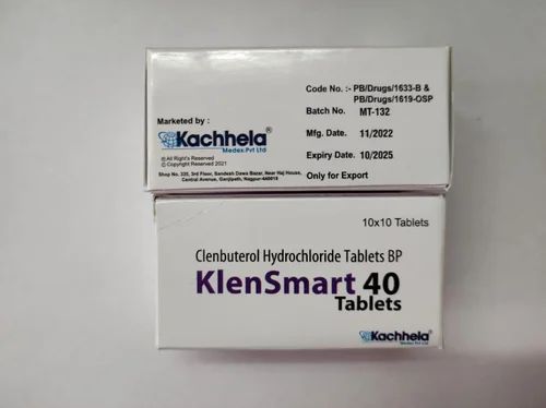 40mcg Klensmart Clenbuterol Hydrochloride Tablets BP