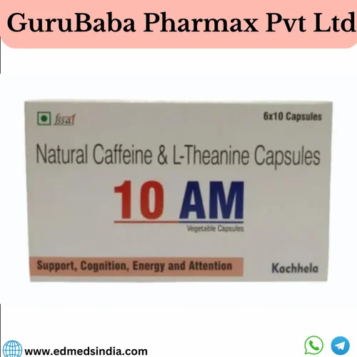 Natural Caffeine, L-Theanine 10 AM capsules