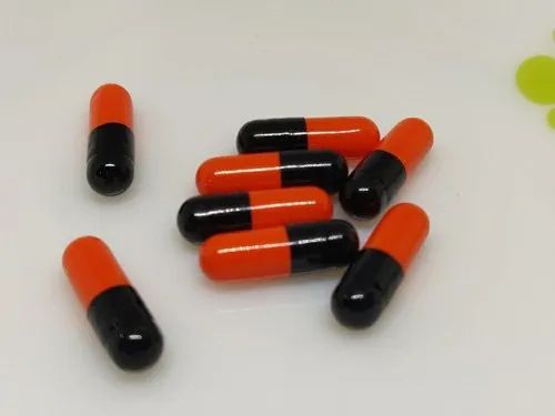 Black/orange size 1 empty capsules