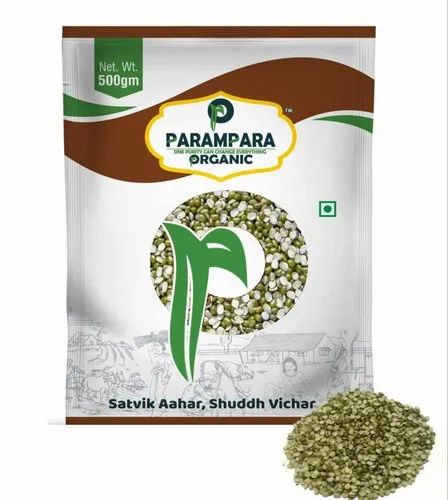 Green Gram Split ( Moong Chilka Dal), parampara organic, Packaging Size: 30 Kg