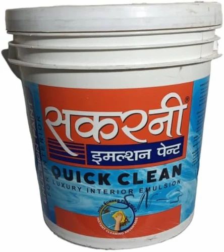 Sakarni Quick Clean Emulsion Paint, Usage / Application Area: Interior & Exterior