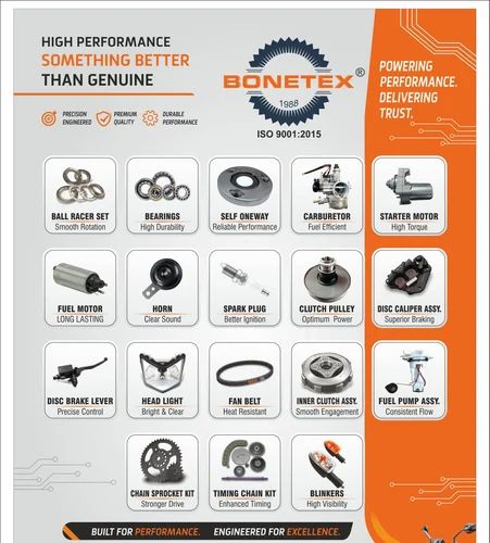 Bonetex Two Wheeler Spare Parts Manufacturers