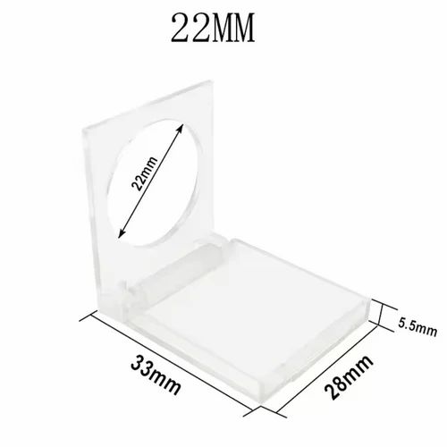 12mm Transparent Plastic Dustproof Square Protective Cover for Flat Head Metal Switch (2 Pcs)