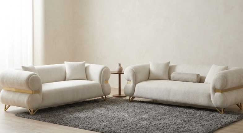  Aurelia Brass-Cuff Sofa 