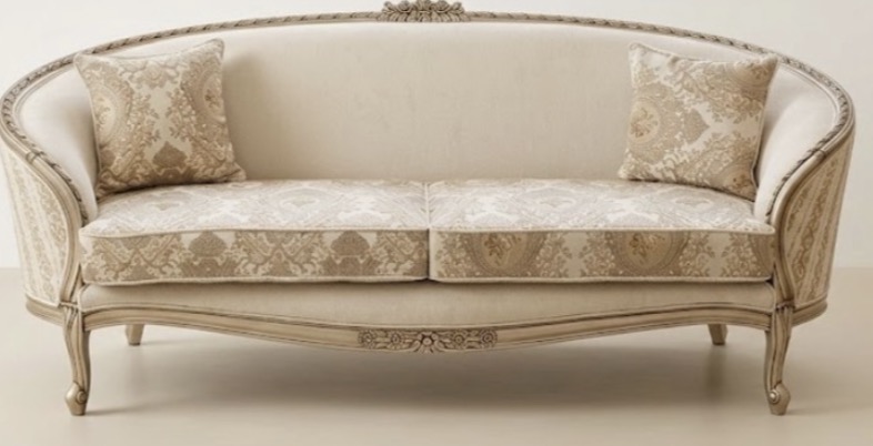 Victorian Style Curved Sofa