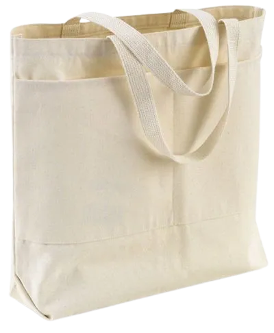 Canvas Bag With Front Pocket (Large)