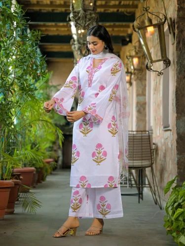 Readymade Pakistani Suits, Cotton, 3 Piece