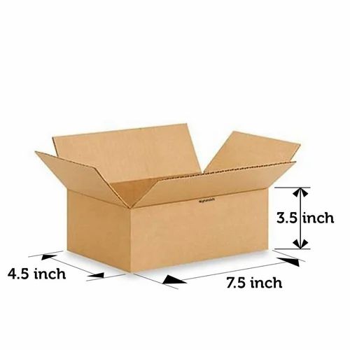 Ace 7.5X4.5X3.5 inch 3 Ply Corrugated Cardboard Brown Box, Packing Box, Shipping Box Pack of 100