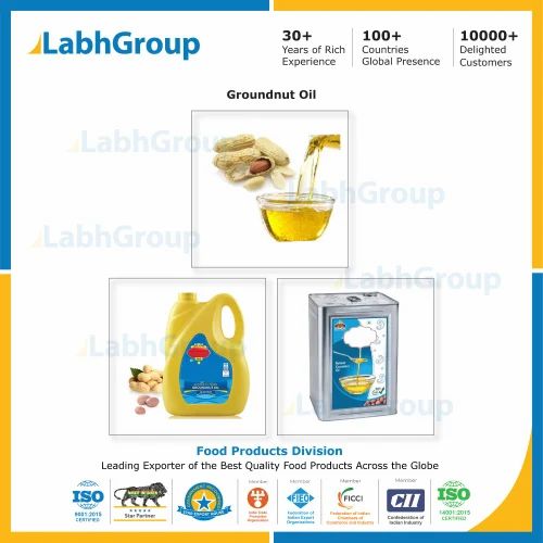 Edible Groundnut Oil for Cooking - Labh Group, 1 Litre
