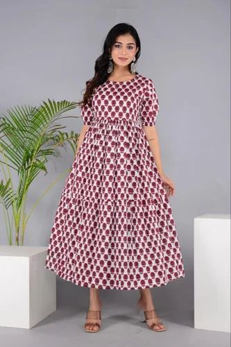 Cotton Printed Anarkali Kurti