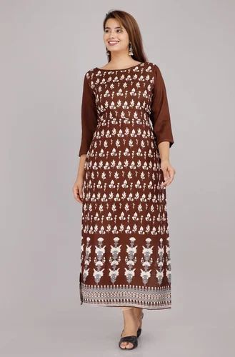 Rayon Printed Long Kurti
