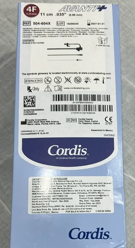 Cordis Femoral Sheath 4F, 4 Fr