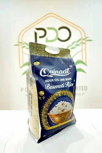 White Quinaat Indian XXXL Long Grain Basmati Rice, 10 Kg, PP Bag