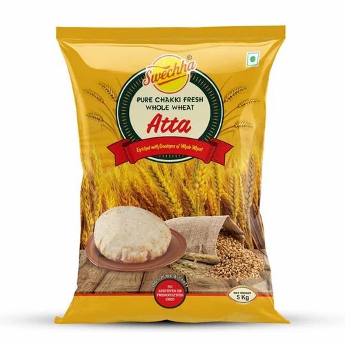 5kg Swechaa Organic Sharbati Wheat Chakki Ground Flour (Above 14% Protein)
