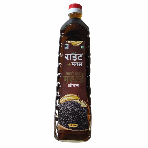 Right Plus Mustard Oil 1L Pure & Aromatic Cold-Pressed Oil