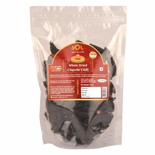 Sol Whole Dried Chipotle Chillies With Stem, 500g