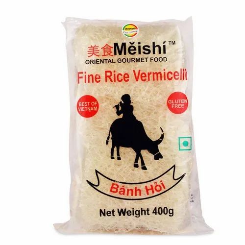 Vegetarian Meishi Gluten Free Fine Rice Vermicelli, 400g, Packaging Type: Packet
