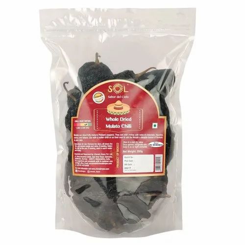 Sol Whole Dried Mulato Chilies With Stem, 350g