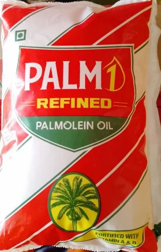 PALM 1 REFINED PALMOLEIN OIL 1 LTR 850GMS, Packaging Type: Pouched, Packaging Size: 10 litre