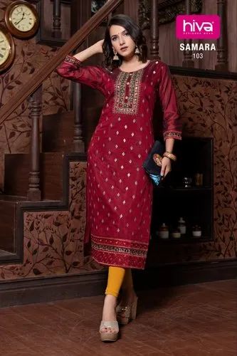 New Designer Straight Fancy Kurti At Wholesale Rate