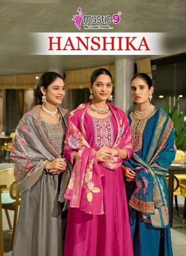 Hansika vol 1 by mystic9 gadhval fully stitch fashionable suit for womens