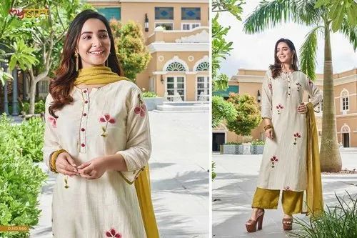 Cotton Sets Lucknowi Work Kurtis