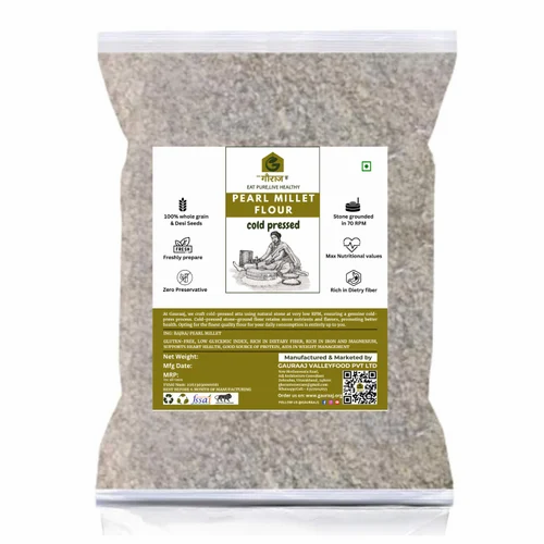 1Kg Natural Stone Grounded Cold Pressed Pearl Millet Bajra Flour