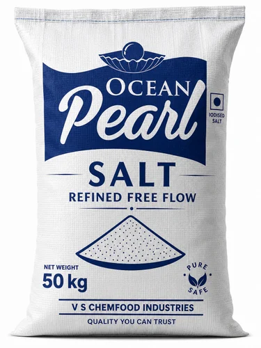 OCEAN PEARL REFINED FREE FLOW IODISED SALT 50 KG PP BAGS