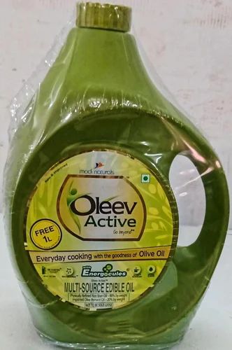Oleev Active Edible Oil 5 Liter Jar, Low Cholestrol, Packaging Type: Plastic Container