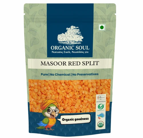 Organic Masoor Red Split Dal 500gm