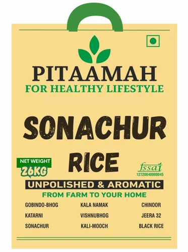 Unpolished Sonachur Rice, PP Bag, Packaging Size: 26kg