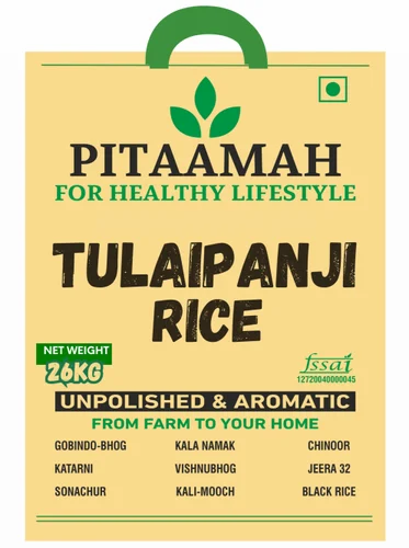 White Tulaipanji Rice 26Kg, bengal, PP Bag