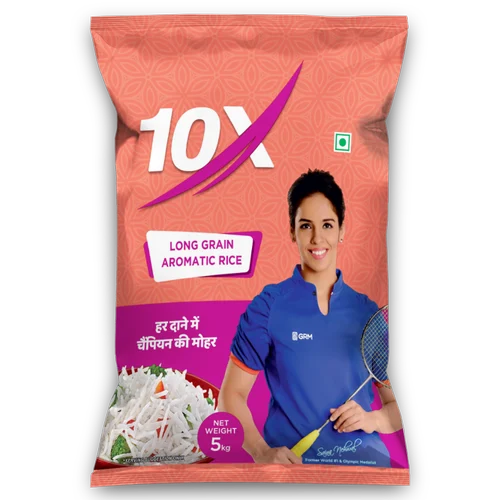 White 10X LONG GRAIN AROMATIC RICE 5KG, PP Bag