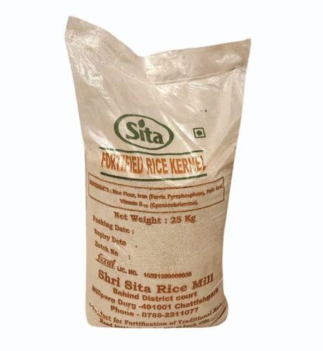 White Sita Kernel Fortified Rice, 25 kg, PP Bag