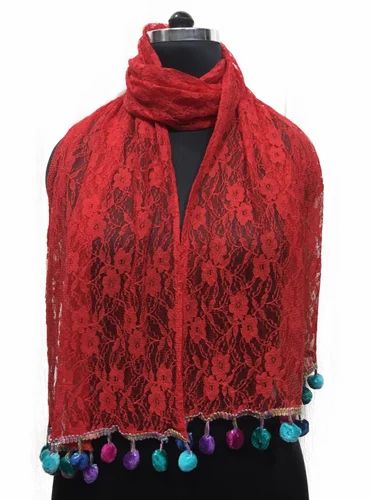 Cotton Lace Pumpum Stoles