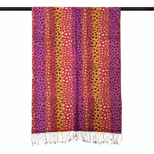 Multicolor Pure Silk Printed Stoles