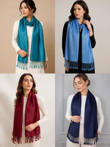 Lucky Poly silk feel dyed stoles