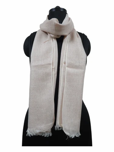 White Linen Lurex Solid Stoles