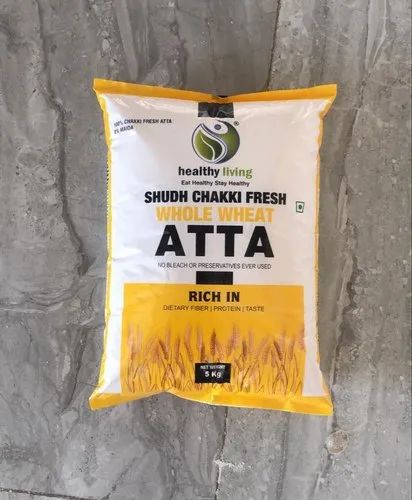 Healthy Living 5 Kg Shudh Chakki Fresh Whole Wheat Atta, Packaging Type: Packet