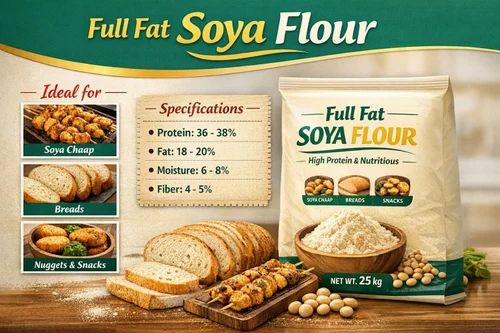 Full Fat Soya Flour Enzyme Active