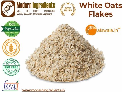Instant Oats White Oat Flakes, Packaging Size: 25 kg Bag