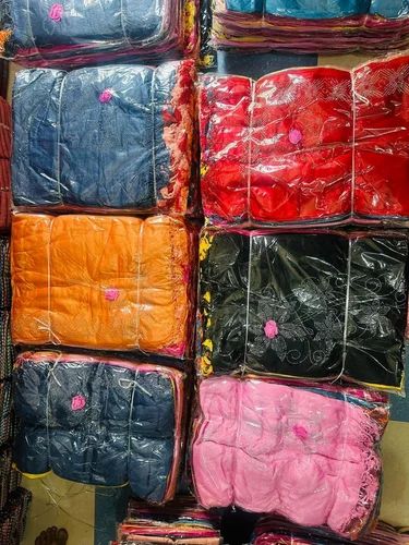 Viscose Satan Heavy Work Ladies Stole