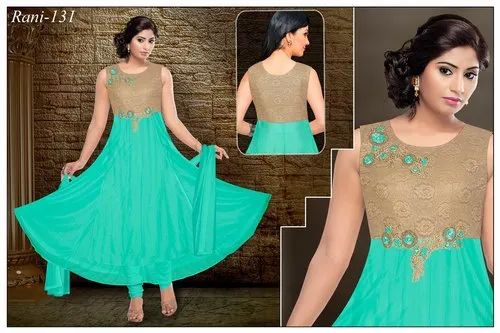 Embroidery Ladies Cotton Dress, Size: Medium